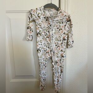 Posh Peanut Floral Footie Zipper Pajama